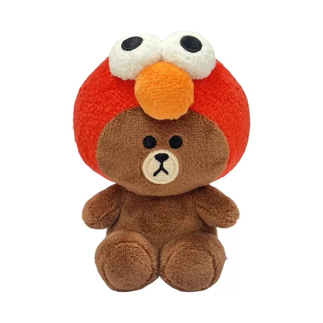 Line Friends Miniso Коричневый Медвежонок Бантик для Головы Плюшевая Игрушка Аксессуар