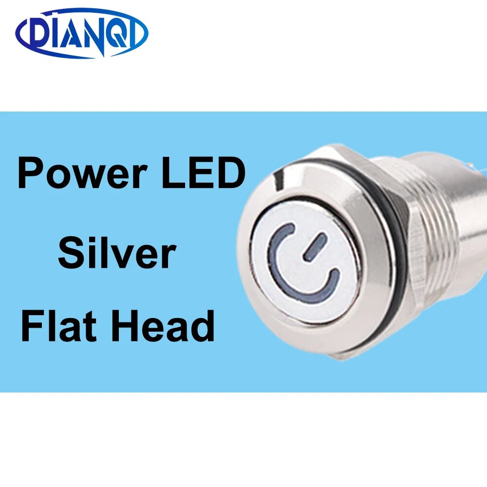 Водонепроницаемый металлический Latching self lock, LED Green, Flat-Power-Ring, 3-6v(3v5v6v)