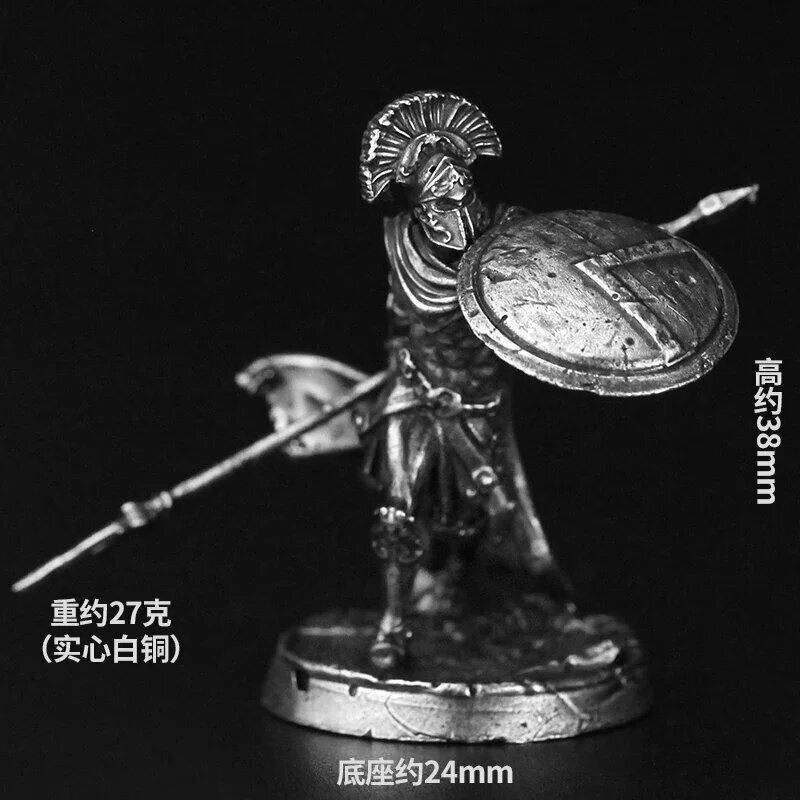 Спартанский воин, фигурка 83mm, серебряный, 332-2