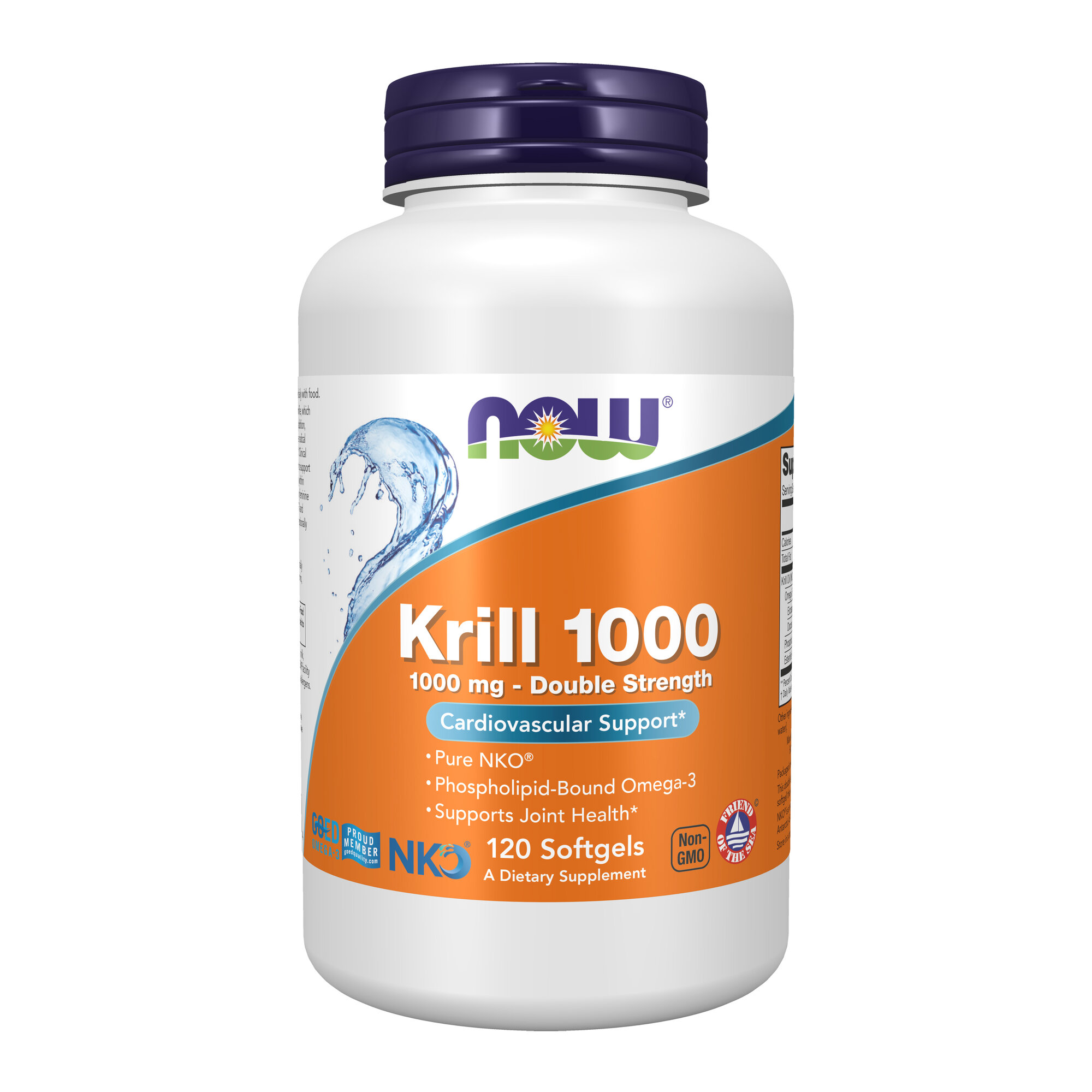 NOW Krill 1000mg, Масло криля, 120 капсул, Омега-3, антиоксидант, для связок и суставов, для сердца и сосудов