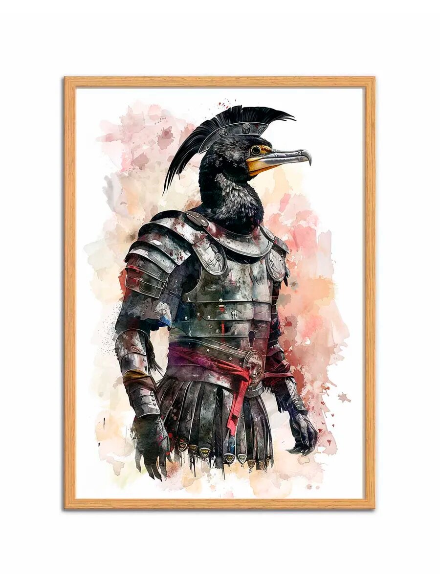 Птица баклан-гладиатор 3, Плакат 30x42см