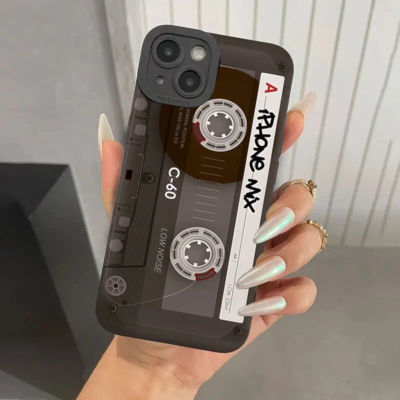 Чехол Для Телефона С Ретро-дизайном Ленты И Карты Для iPhone 15/14/13/12/11 Pro Max XS For iPhone 11