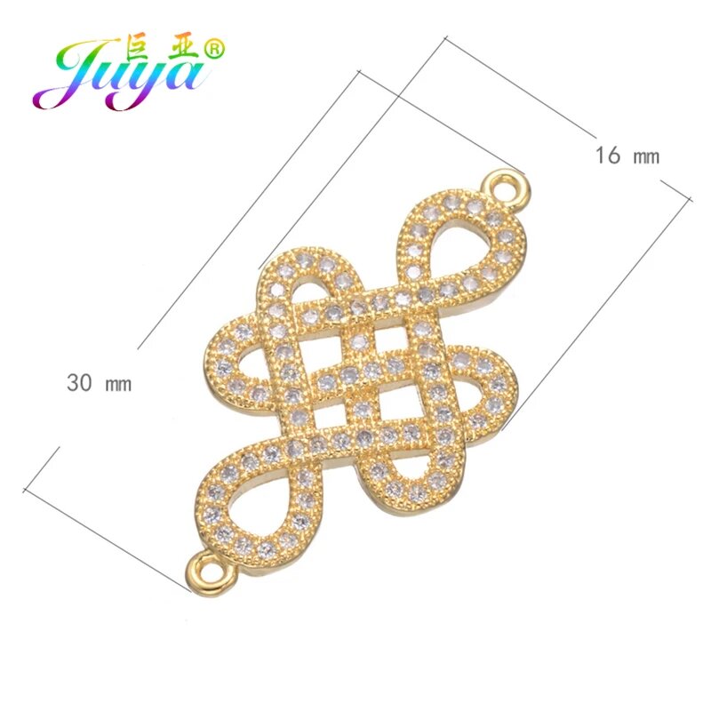 Juya позолоченные квадратные шармы с сердечком 1 Piece, Желтый, Gold