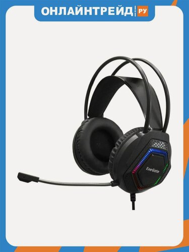 Изображение товара Гарнитура Exegate HS-704GL, проводная (3.5 mm), черный