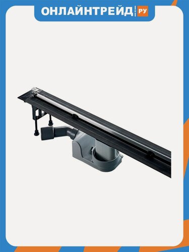 Изображение товара Душевой лоток Viega Advantix 704360 Vario Set 300-1200мм (пластик), высота 95–165мм, с дизайн-вставкой, заглуш, опорами, сифоном, глянц. хром, модель 4965.21
