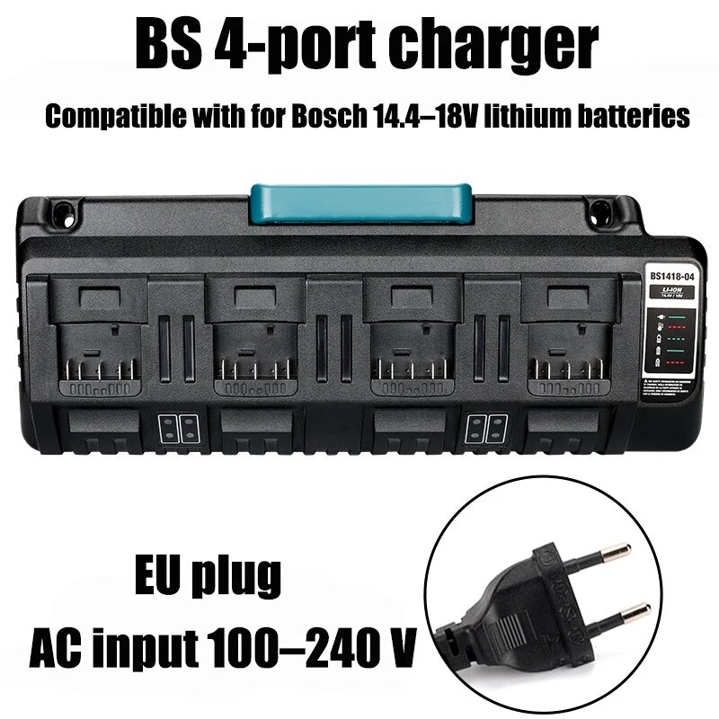 Быстрое зарядное устройство Bosch для аккумуляторов 14.4–18 В с USB портом EU plug