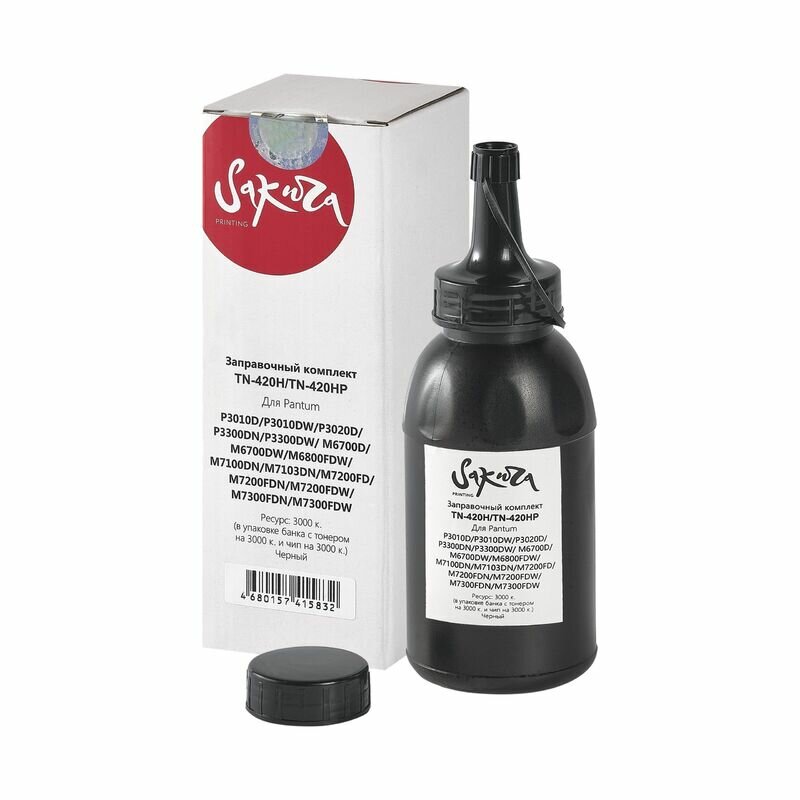 Заправочный комплект TN-420H для Pantum M7300FDW, M6800FDW, M7100DN, M6700DW Sakura