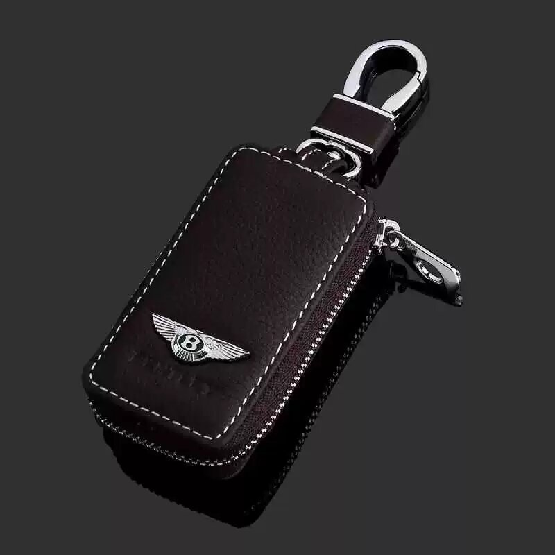 Кожаный чехол для ключей Bentley для Flying Spur, Continental, Mulliner, Continental GT, Bentayga - Бежевый, 1 шт