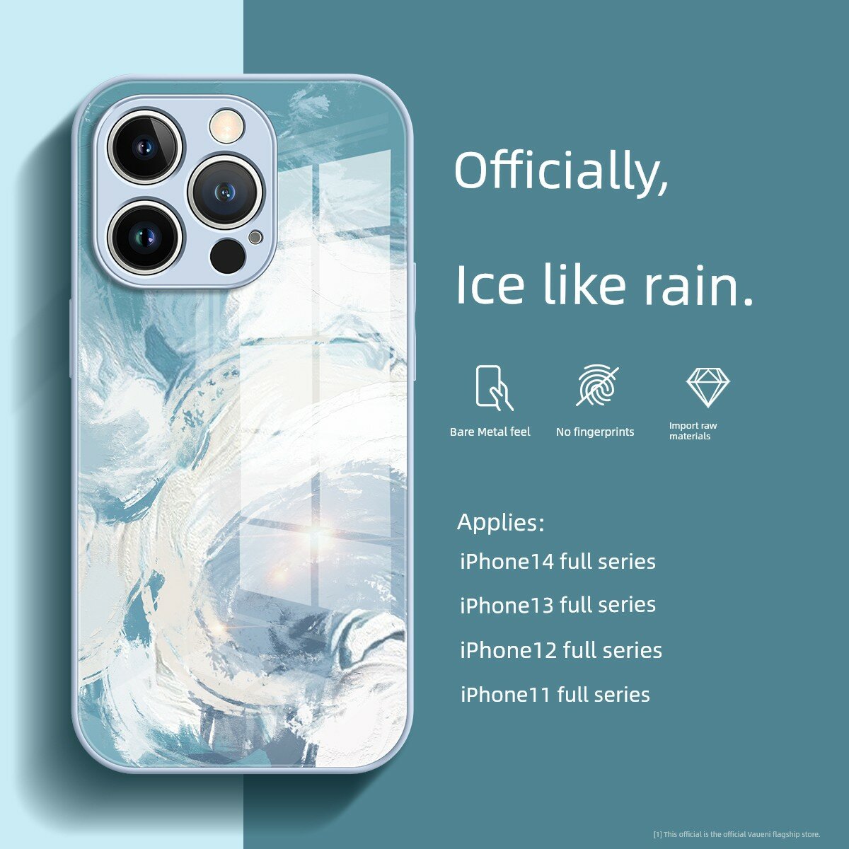 Чехол-крышка из жидких стекол для iPhone 16 в цвете капля дождя