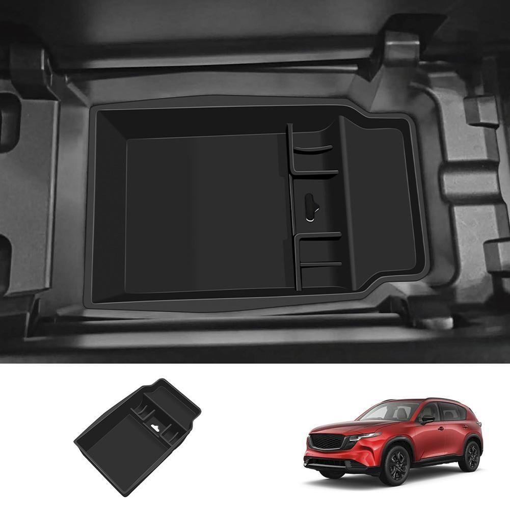 Органайзер в подлокотник для Mazda CX-5, черный, из ABS-пластика