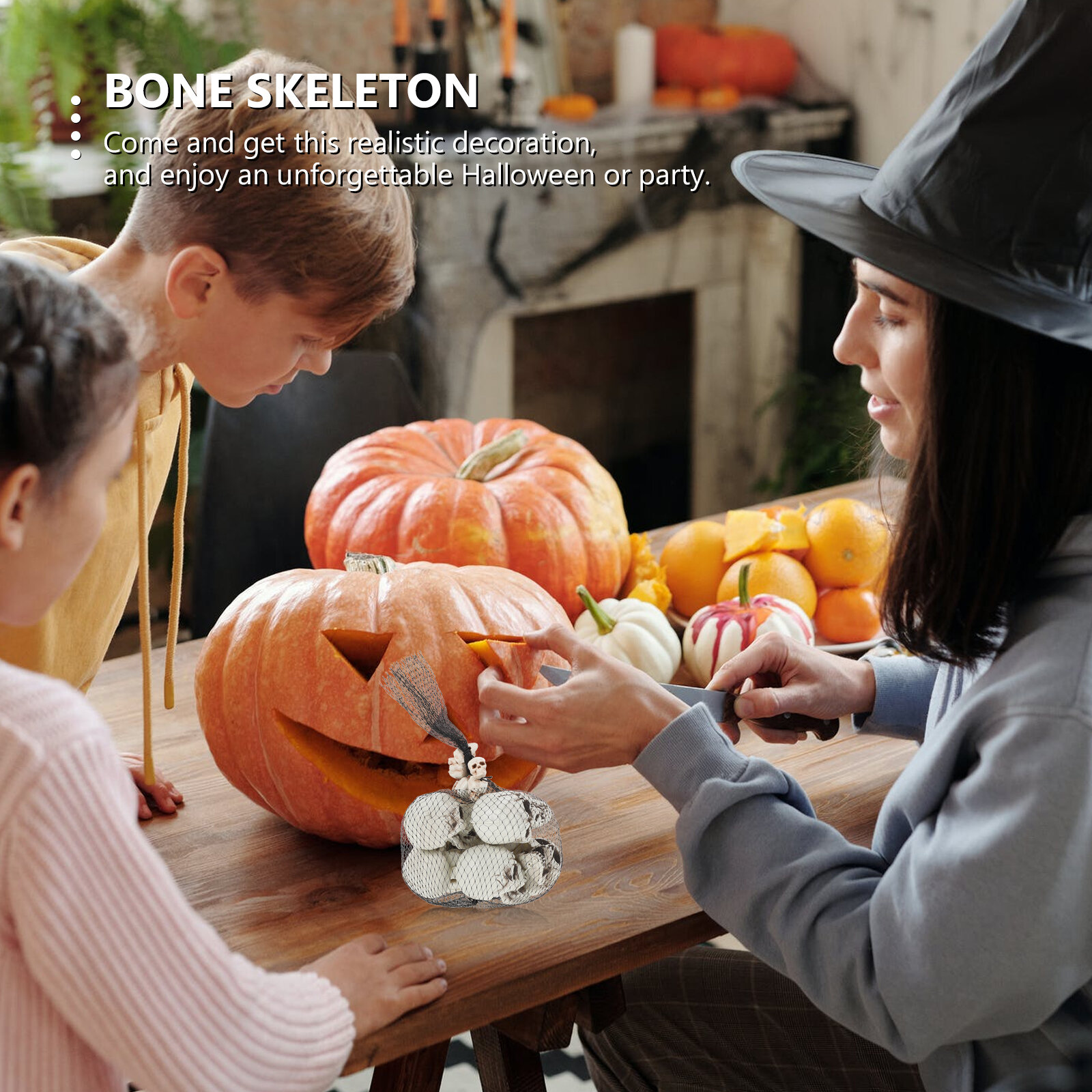 Набор Из 1 Шт Исскуственный Череп Из Пластика Декор Аксессуар Для Halloween Вечеринки 8 5X5 См