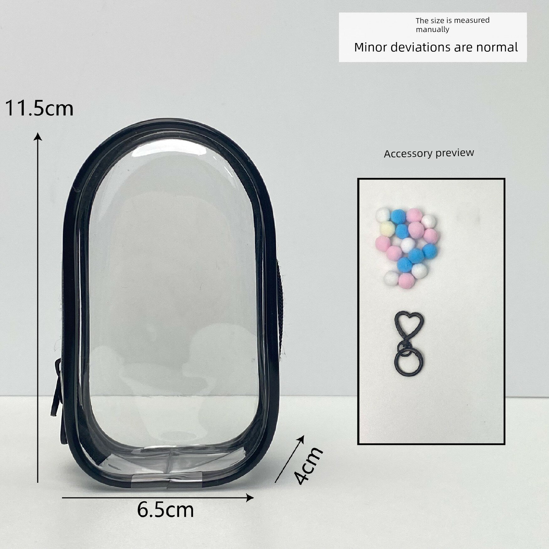 Мягкий чехол Labubu Heartbeat 4.0 с крючком и пуговицей, черный