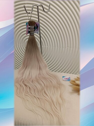 Изображение товара Волосы для наращивания CurlLink, натуральные, волнистые, кудрявые, 60 см