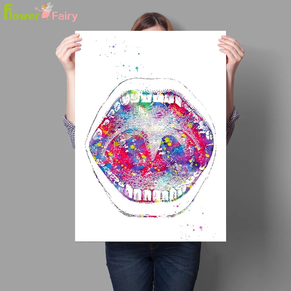 Настенная картина "Стоматология" Белый, L, 40X50cm NoFrame