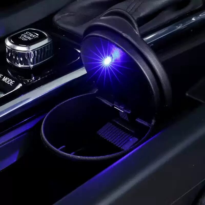 Ниссан автомобильная пепельница с LED-подсветкой и ручным открытием с пластиковой вставкой