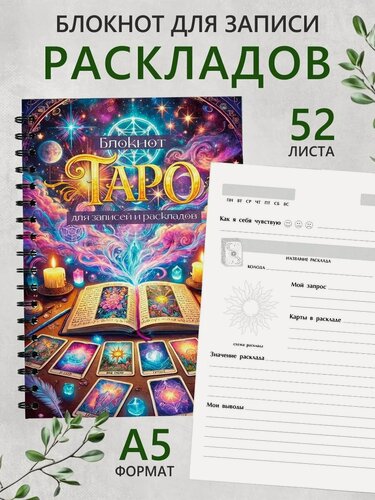 Изображение товара Блокнот для записей гаданий по картам Таро. Дневник таролога.