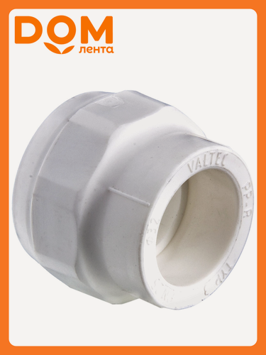 Изображение товара Муфта VALTEC, неразъемная, полипропиленовая, 1/2", 20мм, белая