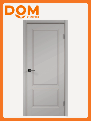 Изображение товара Межкомнатная дверь "Айова", глухая, серая, 70x200 см