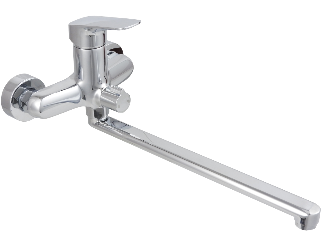 Смеситель для ванны с длинным изливом AQUATEK AQ1042CR вега , хром