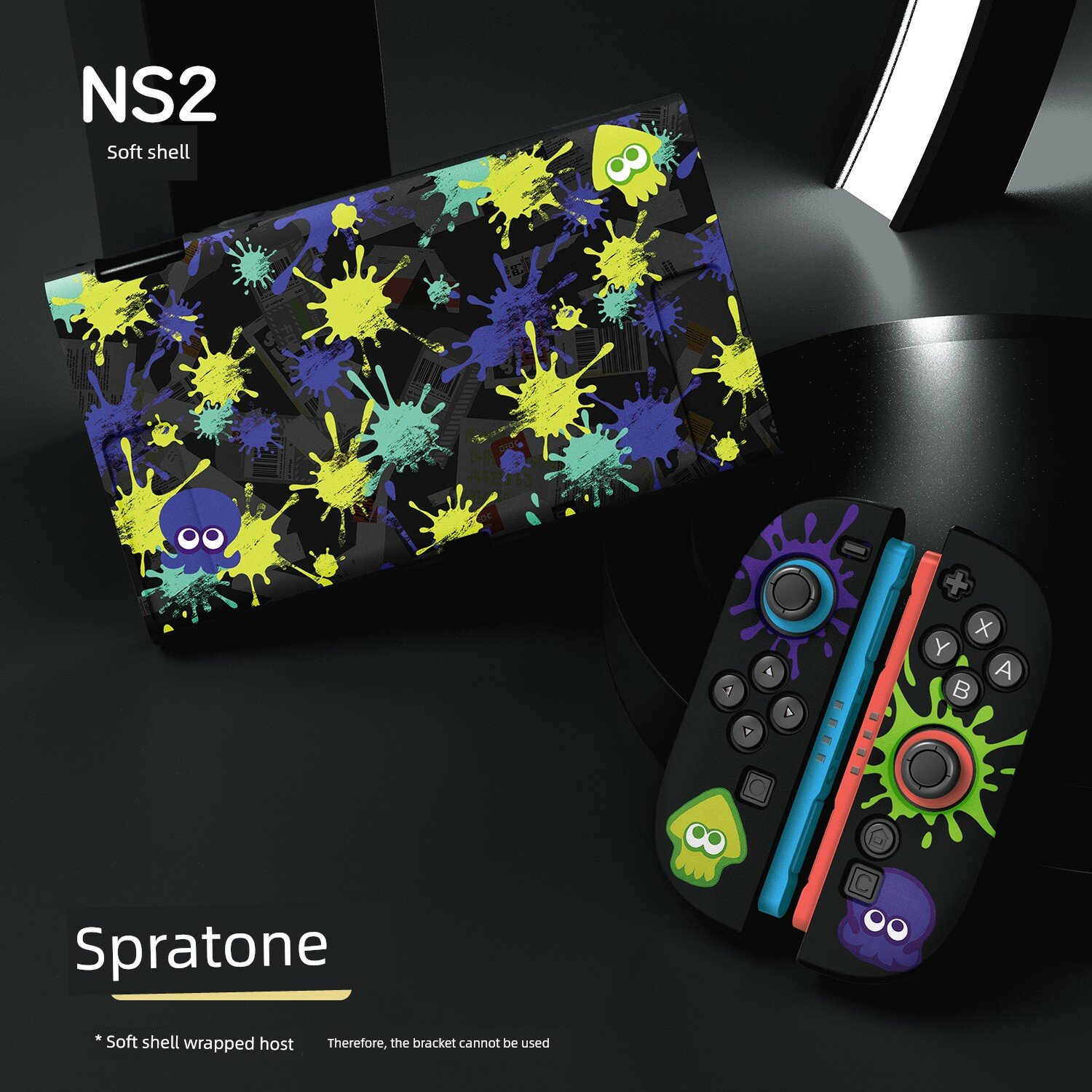 Чехол для Nintendo Switch 2 с принтом Splatoon 1, матовая поверхность, полная защита