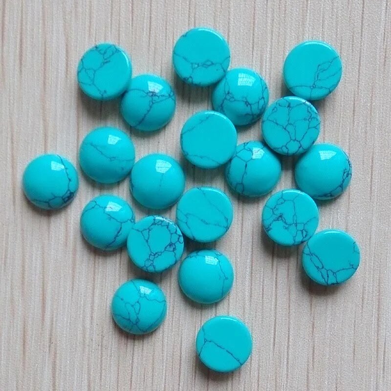 Бусины бирюза, голубые, 12 мм, 20 шт.