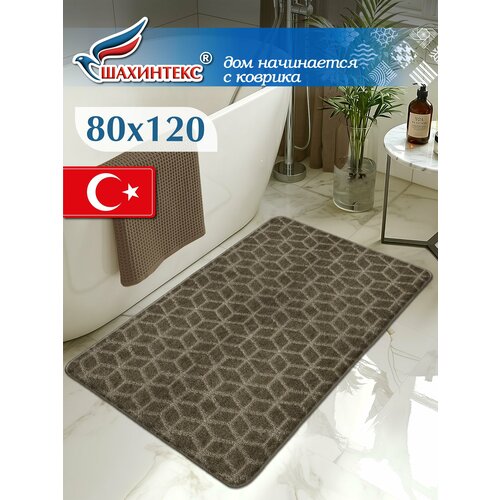 фото Коврик для ванной, прикроватный коврик противоскользящий. shahintex рр 80х120 002 кофе 76