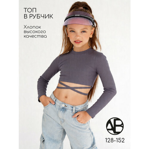 фото Кроп-топ amarobaby generation, размер 152, фиолетовый