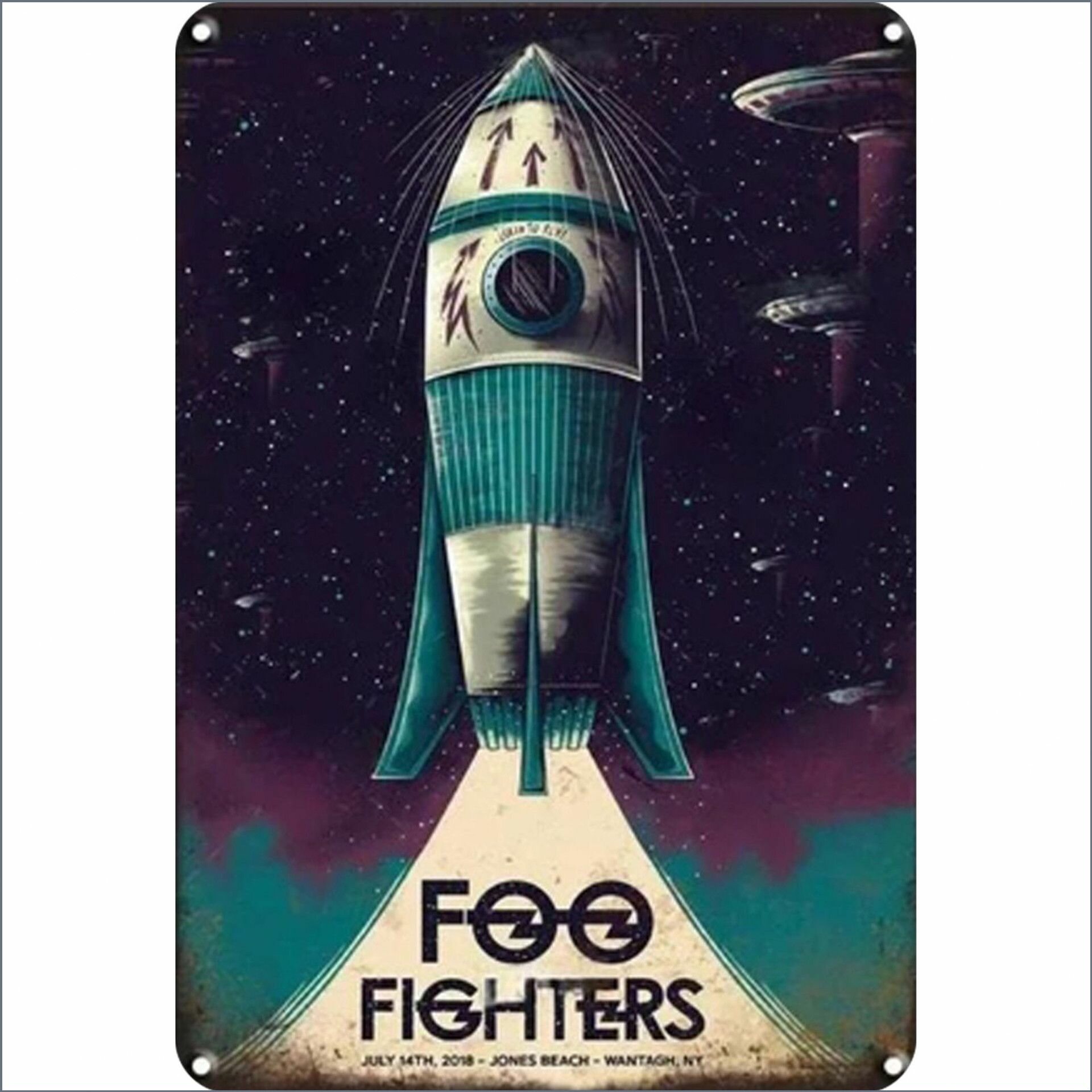 Металлические настенные таблички Foo Fighters, 20 30 см, набор из 6 штук