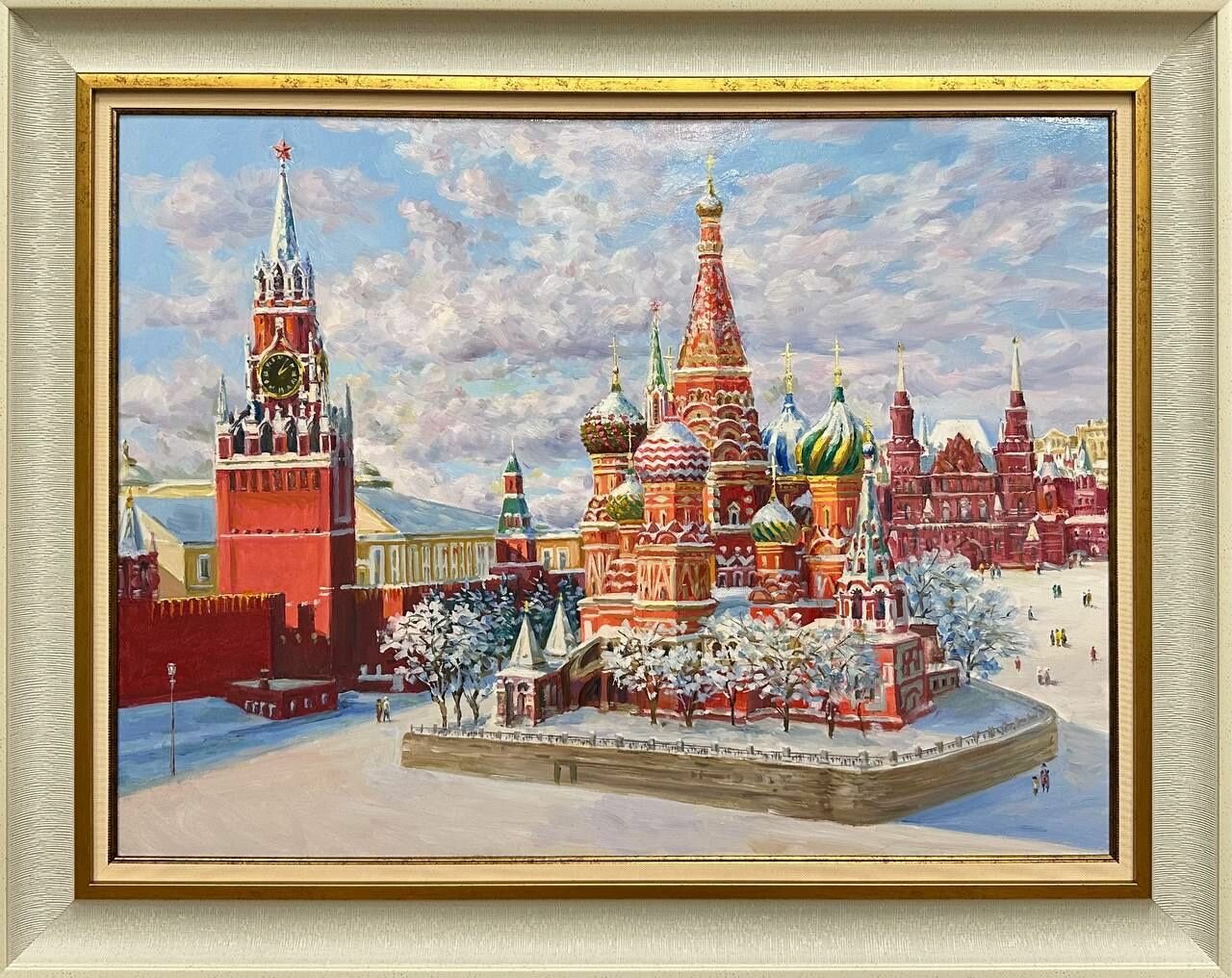 Картина маслом, городской пейзаж "Кремль". Холст/Масло. Размер 60х80. Автор Назарова М. З.