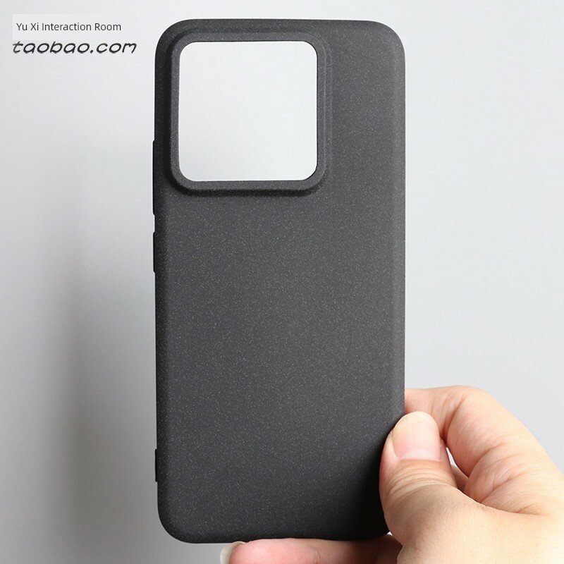 Силиконовый чехол для Xiaomi 15 с матовой текстурой и вырезом под камеру в черном цвете