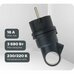 Вилка duwi с заземлением 16A каучуковая 90град с кольцом IP44 черная 27458 2