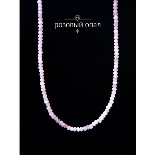 фото Чокер bl jewelry, халцедон, гeлиoлит, опал, агат, длина 35 см, розовый