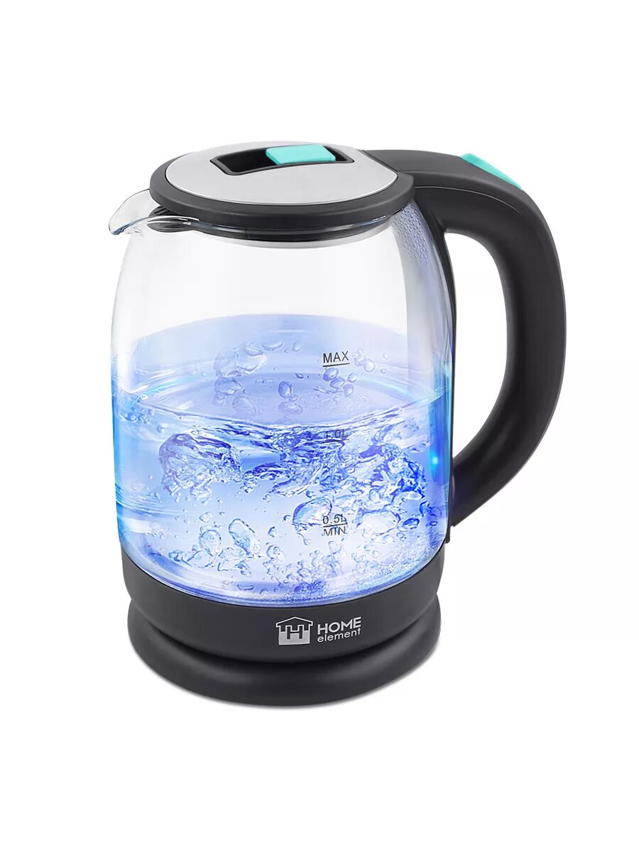 Электрический чайник HOME ELEMENT HE-KT2301 светлая яшма стеклянный 2л
