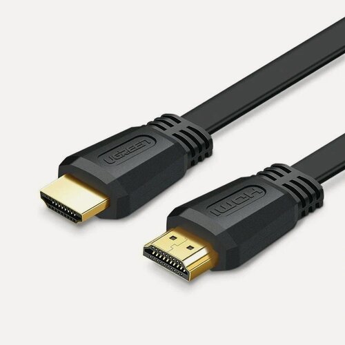 Изображение товара Кабель плоский UGREEN ED015 (50821) HDMI Flat Cable. Длина 5м. Цвет: черный