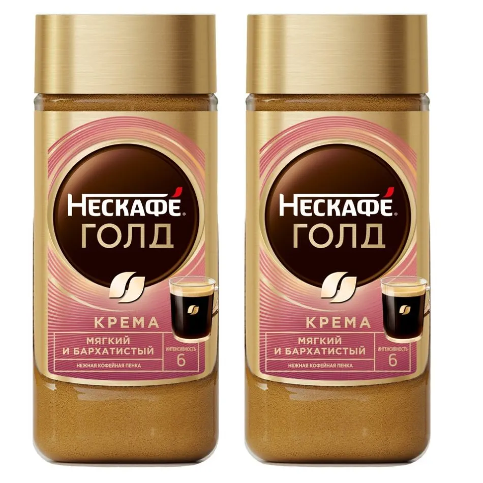 Кофе растворимый Нескафе Nescafe Gold Crema 2шт по 170гр - 340гр