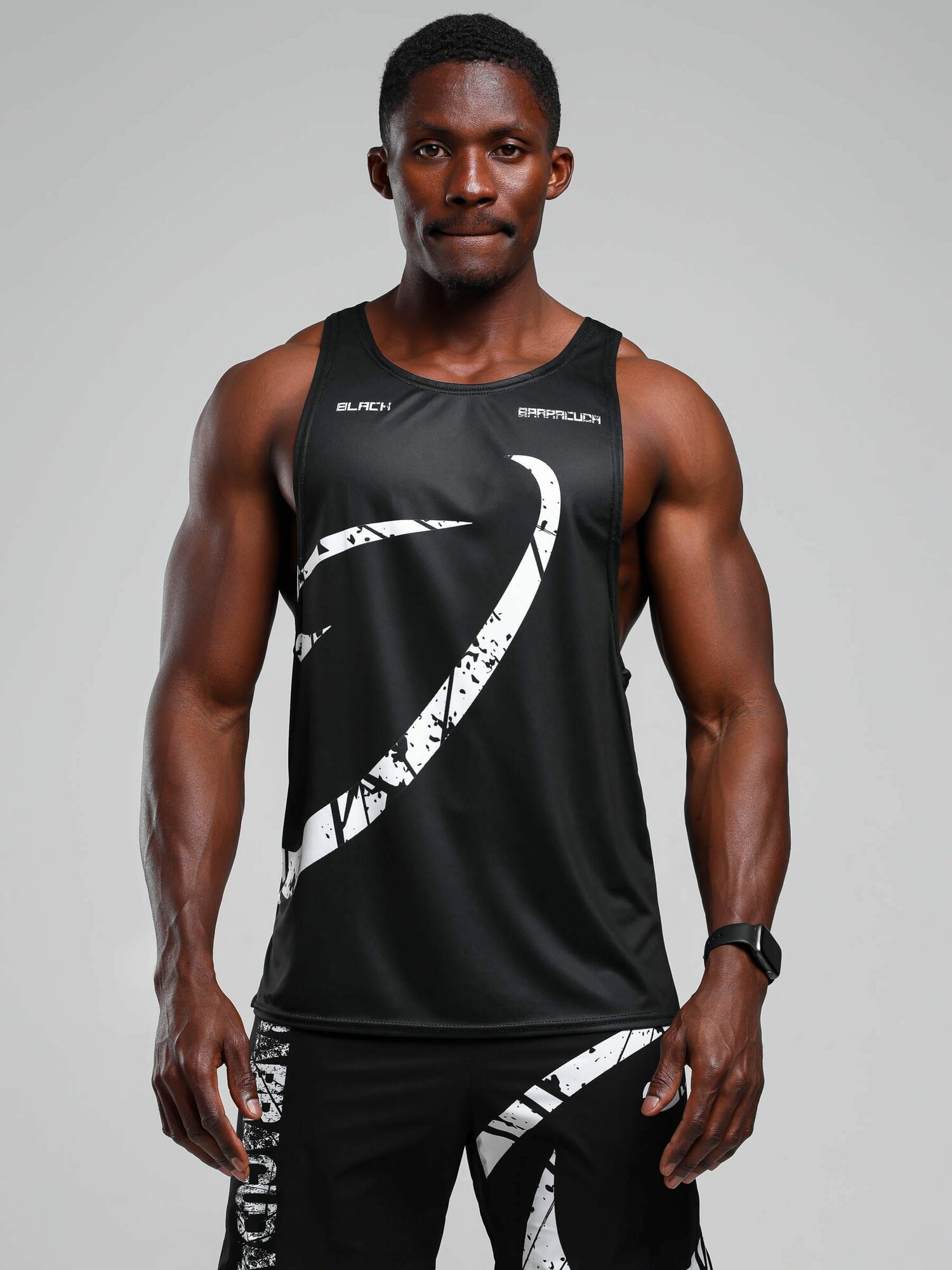 Майка спортивная Barracuda U-NECK размер M LOGO BLACK