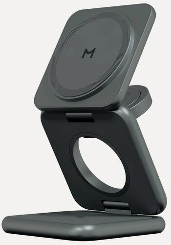 Изображение товара Складное беспроводное зарядное устройство Magssory Fold 3 в 1, для Samsung, с магнитами (полночь WCH043)