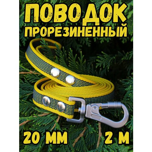 Поводок прорезиненный для средних/крупных пород собак 20мм, 2м DOG JOYS