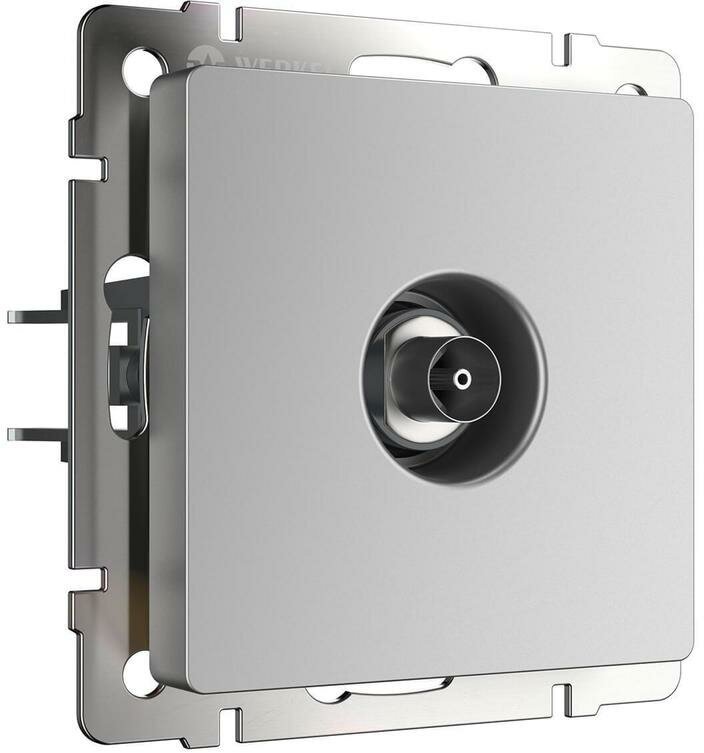 ТВ-розетка Werkel оконечная серебряный WL06-TV 4690389053955
