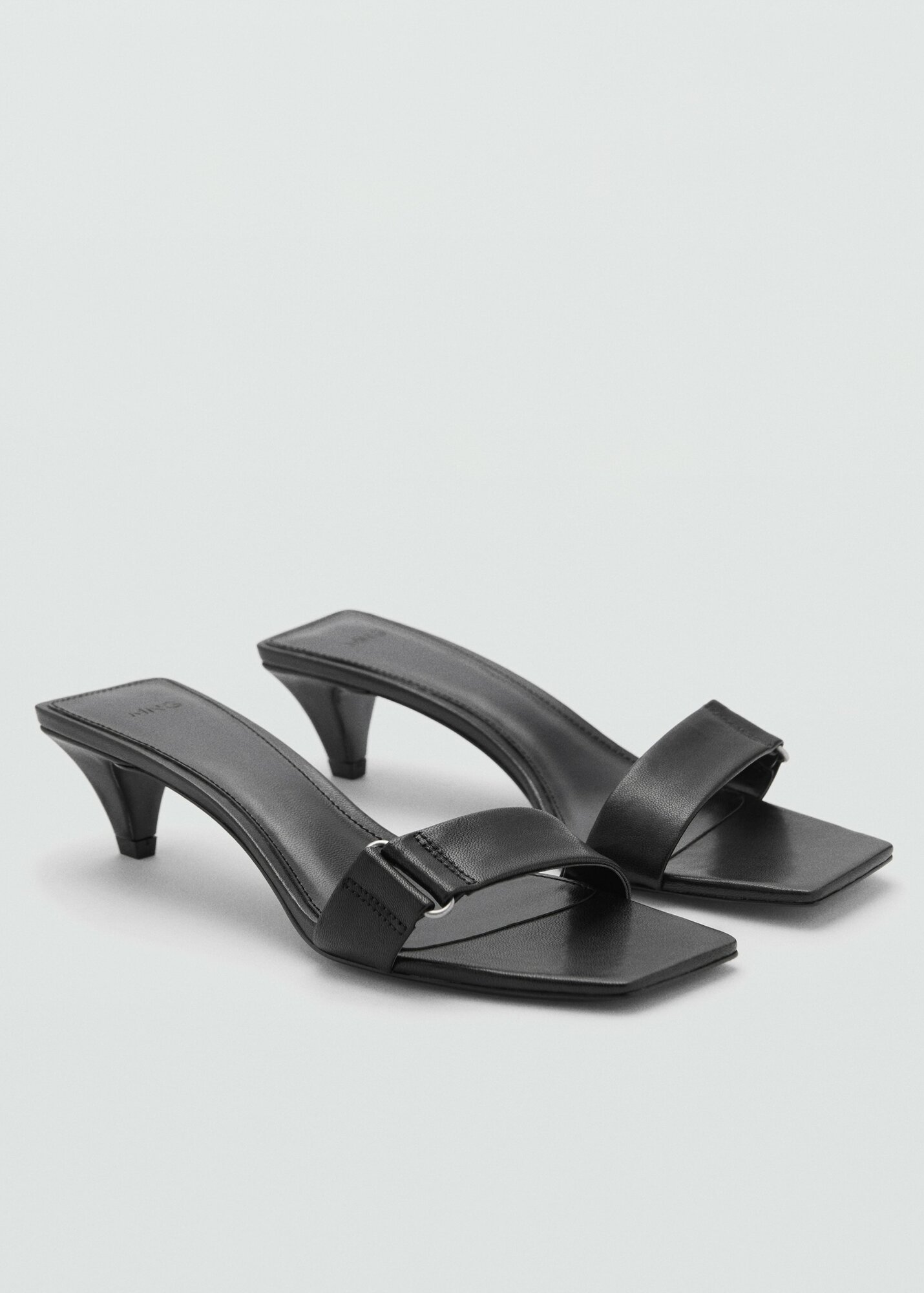 Босоножки MANGO METAL, размер 41 EU, черный