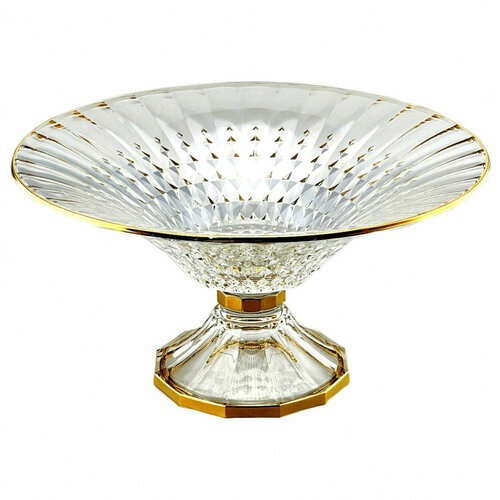 Ваза для фруктов 36 см нн Даймонд Золотой ободок 277097 16466₽