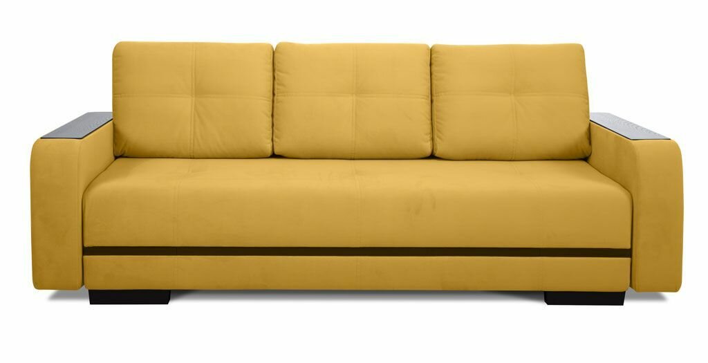 Диван-кровать раскладной PUSHE Марио Modern, велюр, желтый Simple 15