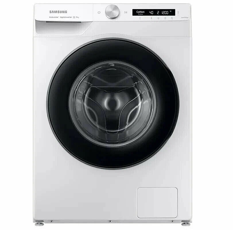 Стиральная машина Samsung WW80AG6S24AWLD, A+++ класс энергопотребления, 8 кг, белый