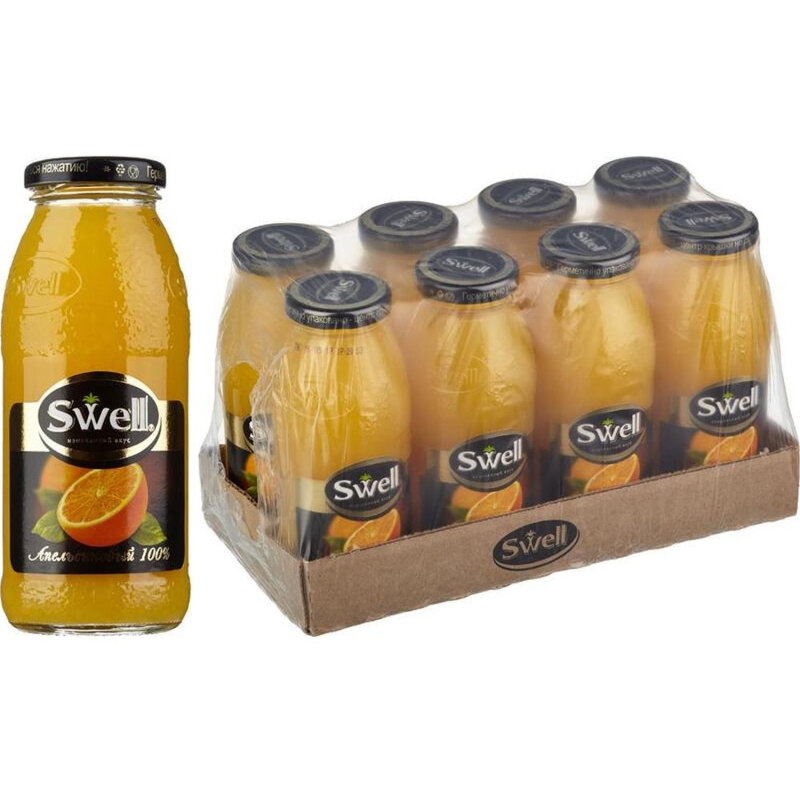 Сок SWELL апельсин 025 л 8 штуп