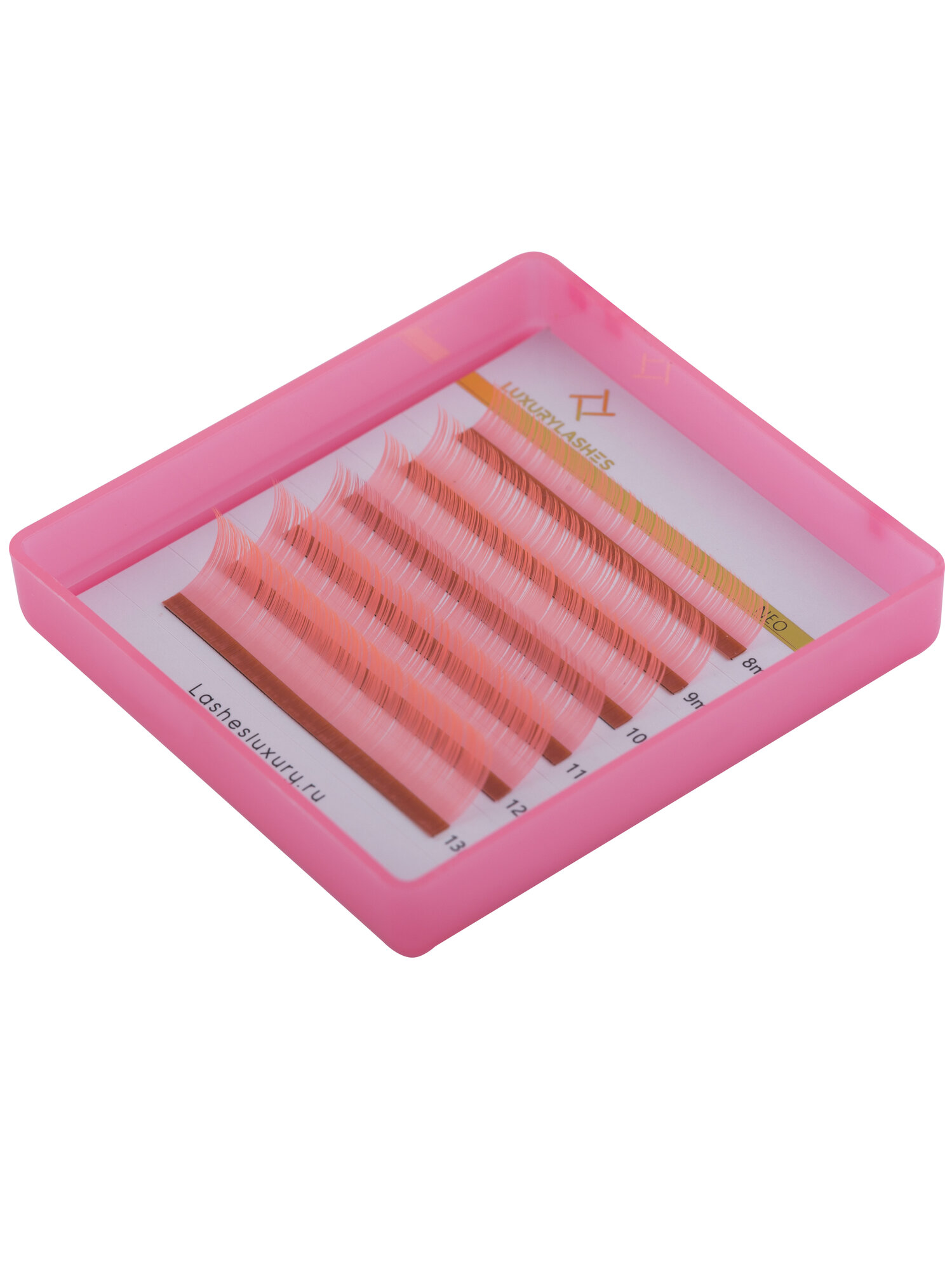 Luxury Lashes / Ресницы для наращивания неоновые "NEO", 6 линий микс (D/0.07/8-13) — фото 1