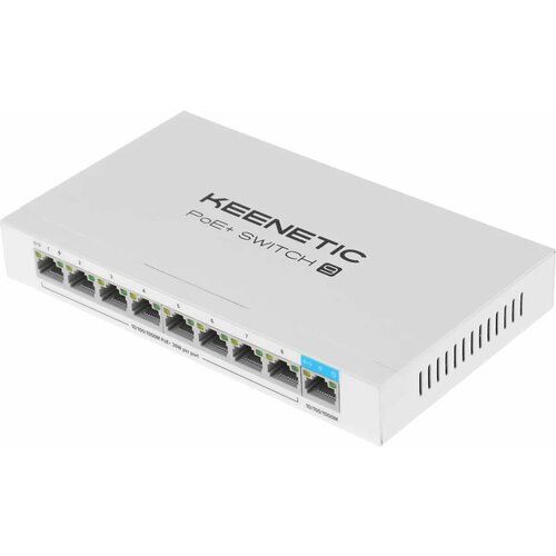 Коммутатор Keenetic KN-4710 L2 9x1Гбитс 8PoE 120W неуправляемый 8219₽