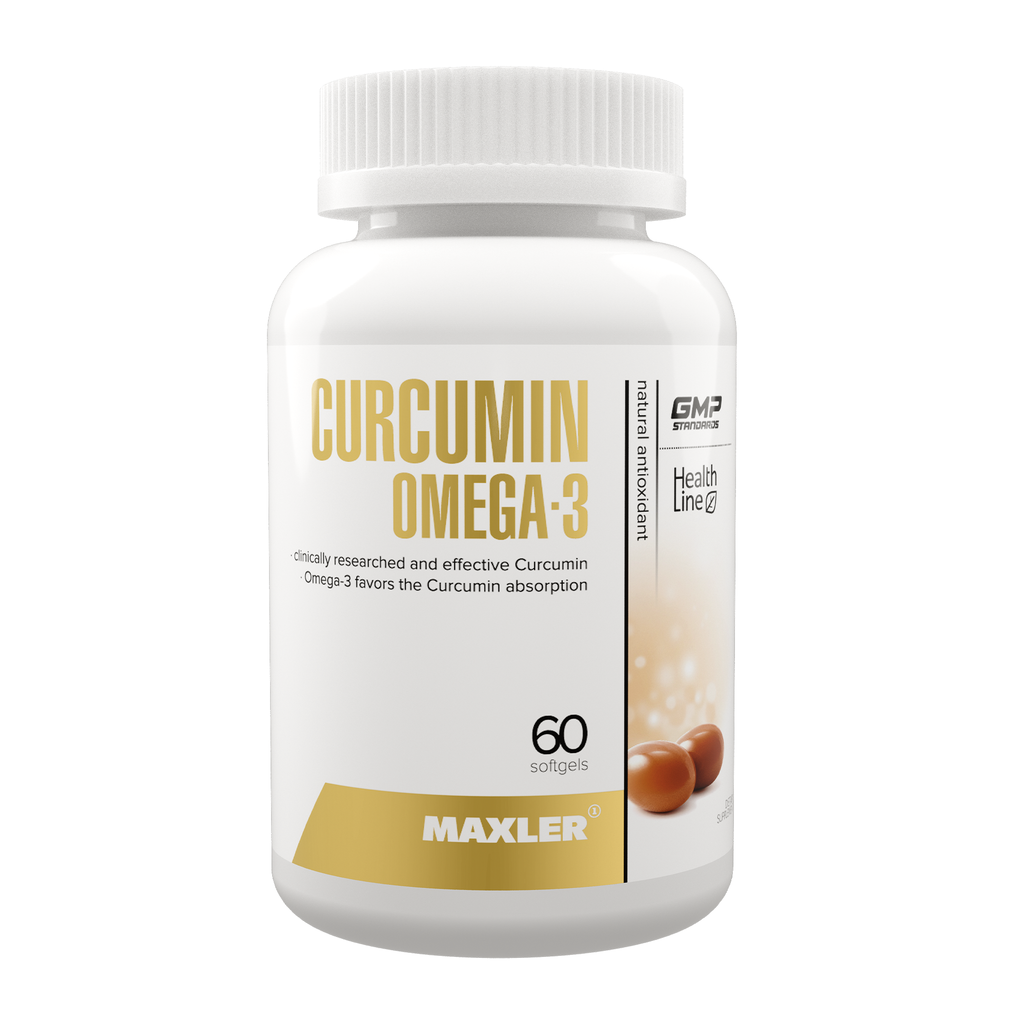 Экстракт куркумина с омега-3 MAXLER Curcumin Omega-3, 60 капсул