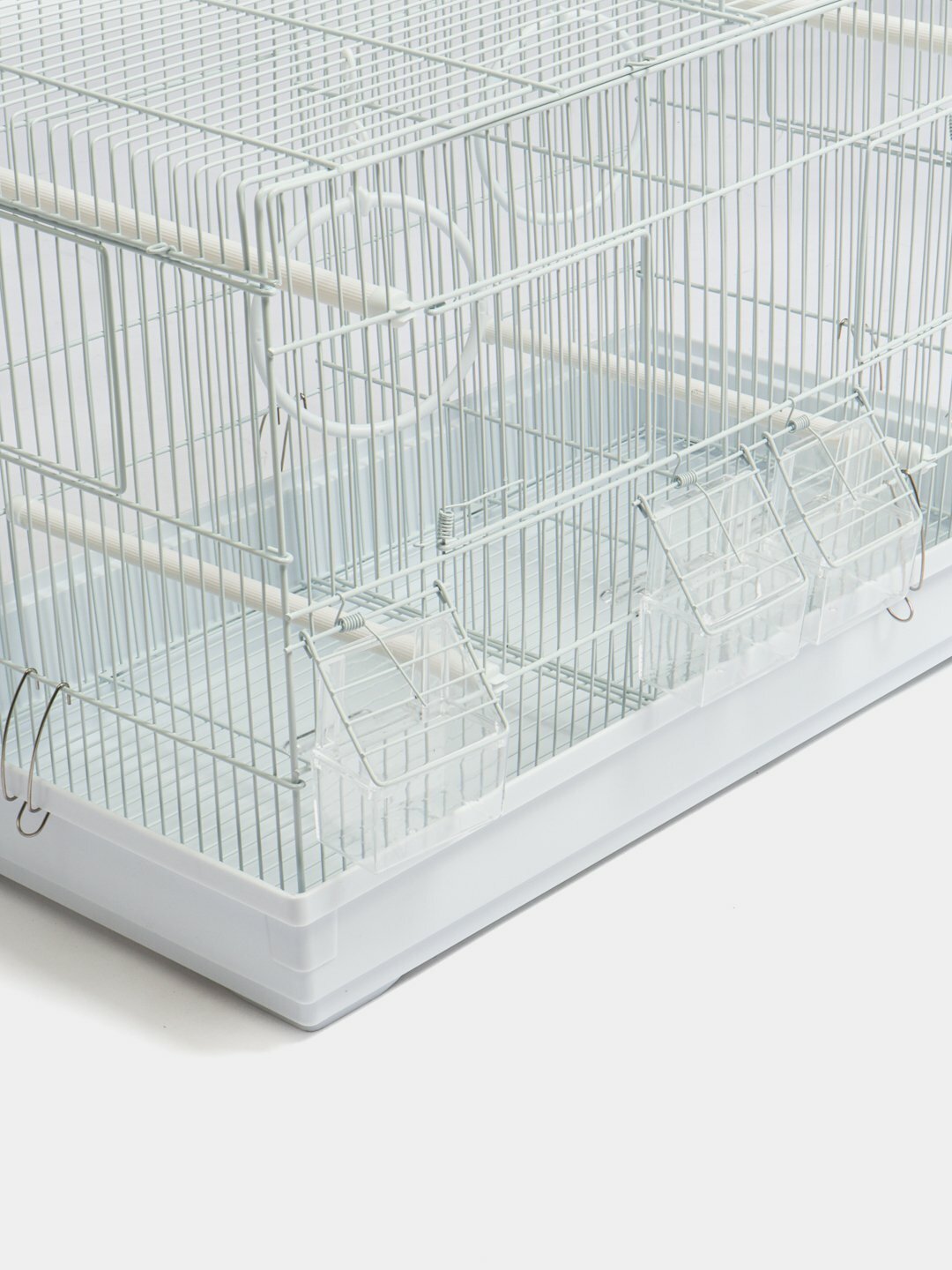 Клетка для птиц, разделенная на 2 части (520) 55*38*30sm, Белый — фото 1