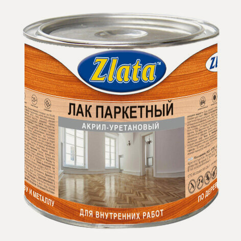 Изображение товара Лак Zlata паркетный на алкидно-уретановой основе, глянцевый 9л