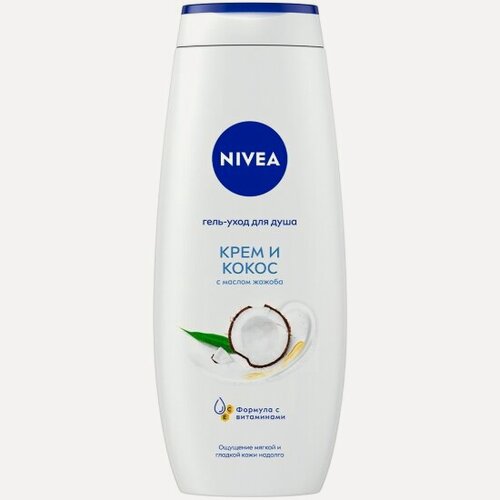 Изображение товара Гель-уход для душа Nivea Крем и Кокос, с маслом жожоба, 500 мл